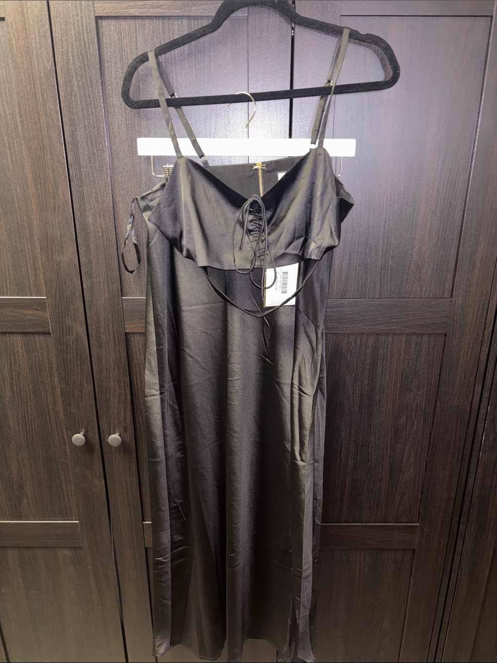 Runaway the Label (size M) Black Satin 2 Piece set
